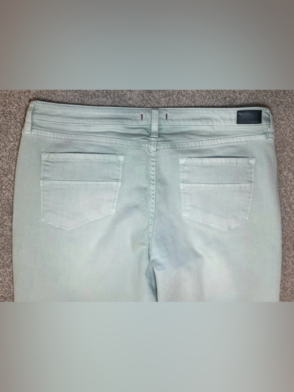 Dear John Womens Mint Green Playback Cuffed Cropped Straight Leg Jeans Size 31 - Picture 5 of 11